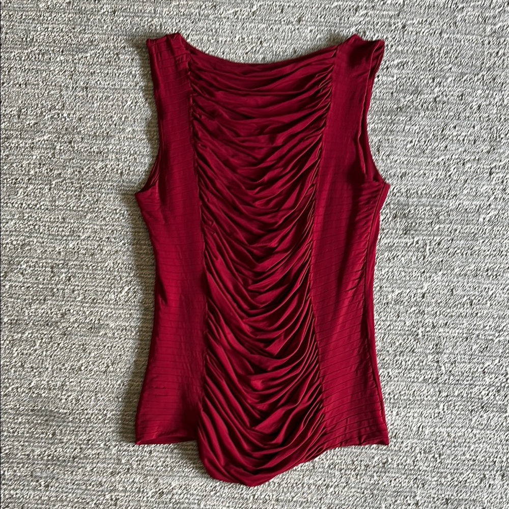Elegant Red Sleeveless Top